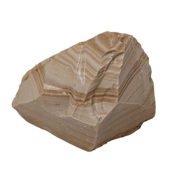 Carmel Chocolate Art Glass Cullet Swirl Slag #5L142 - Picture 2 of 5